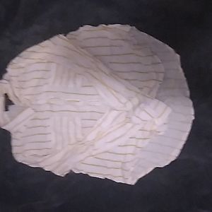 White and yellow lonsleeve button up from forever 21